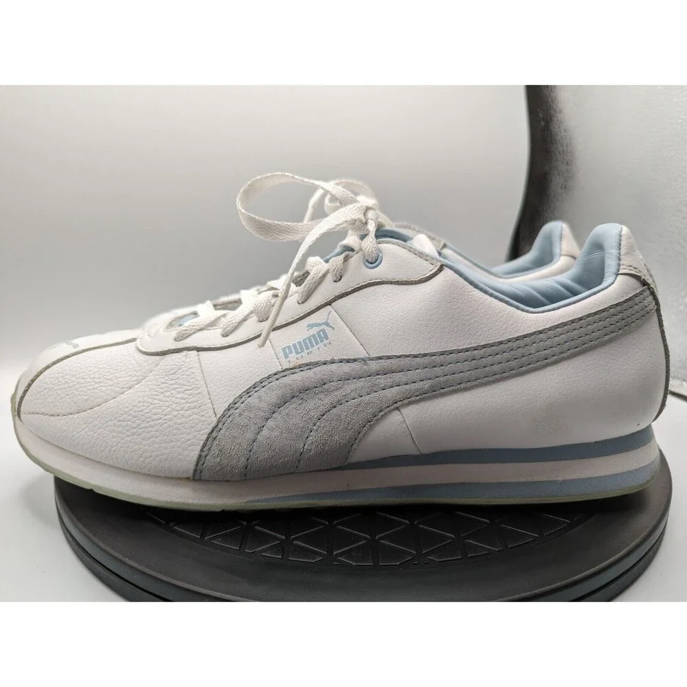 Women Size 11 PUMA TURIN light blue fog and white 342381